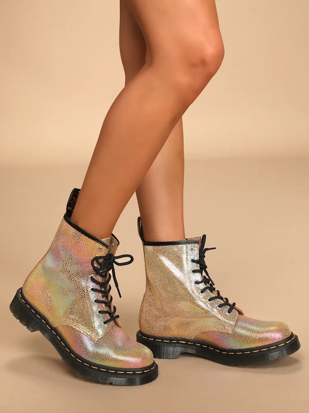 Dr. Martens Rainbow Ray Suede Iridescent 1460 Boots